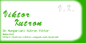 viktor kutron business card